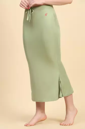 Women's Plain Nylon Petticoat Skirts Saree Silhouette Shape Wear set of 2