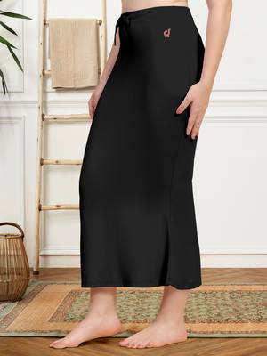 Trendmalls Women's Plain Nylon Petticoat Skirts Saree Silhouette Shape Wear set of 2 4