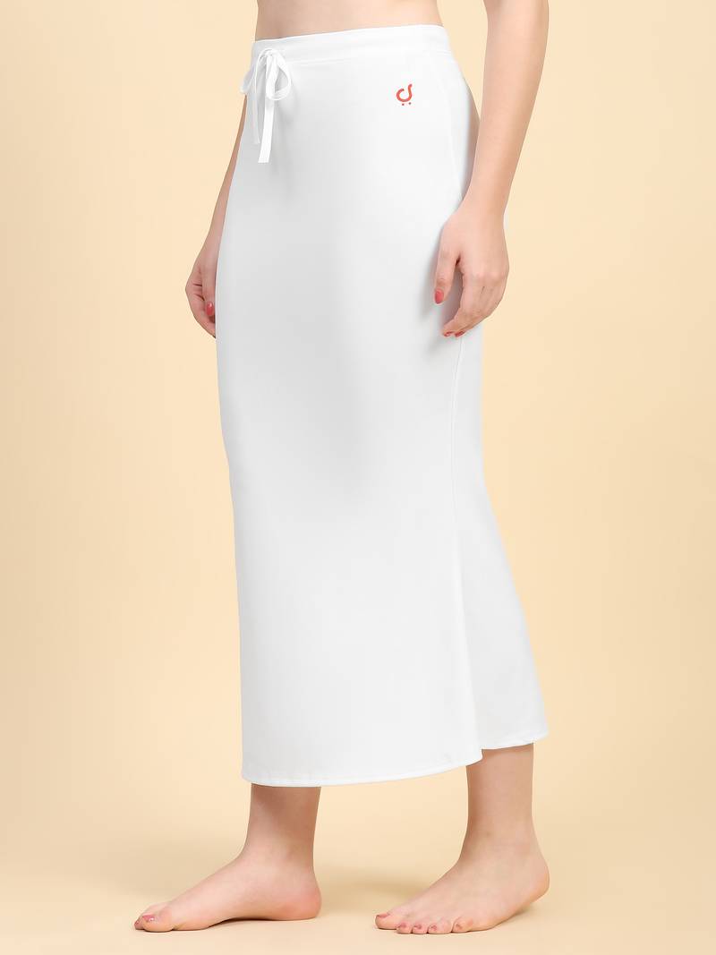 Women's Plain Nylon Petticoat Skirts Saree Silhouette Shape Wear set of 2