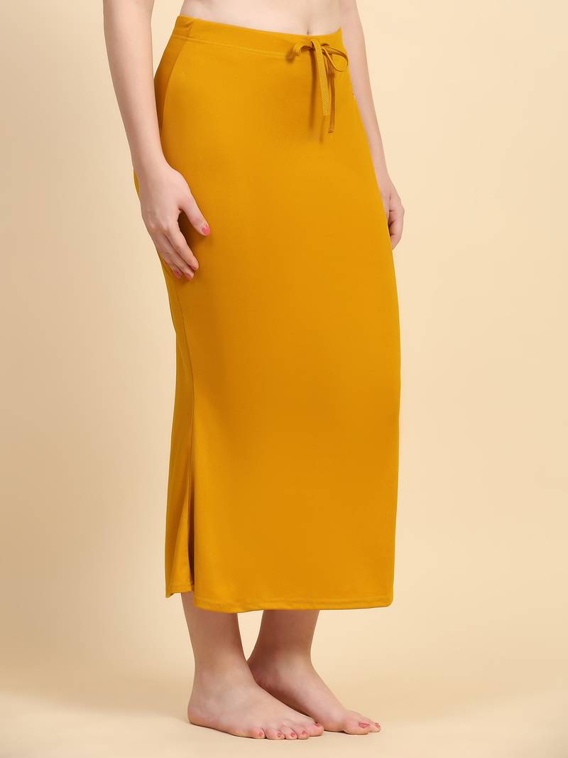 Women's Plain Nylon Petticoat Skirts Saree Silhouette Shape Wear set of 2