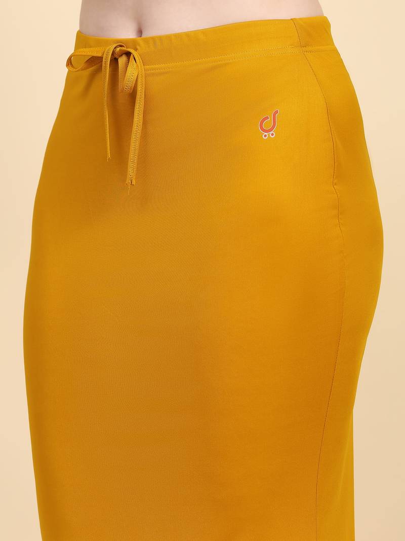 Women's Plain Nylon Petticoat Skirts Saree Silhouette Shape Wear set of 2