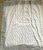 White Georgette Silver Zari With Embroidery And Stone Work 