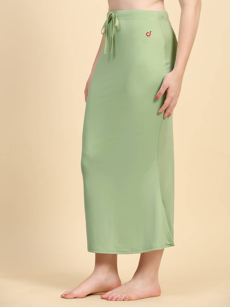 Plain Nylon Soft Petticoat Skirts Saree Silhouette Shape Wear set of 2