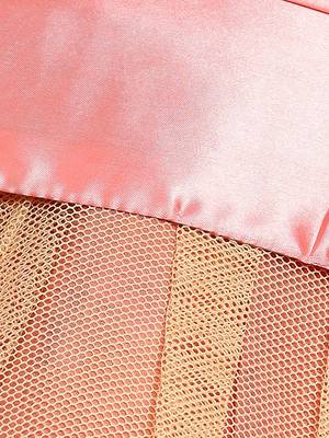 pastel pink embroidered taffeta bridal lehenga set choli with dupatta 9