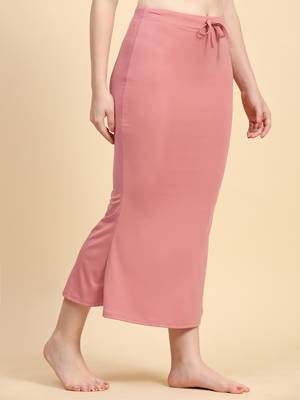 Trendmalls Women's Plain Nylon Petticoat Skirts Saree Silhouette Shape Wear set of 2 2