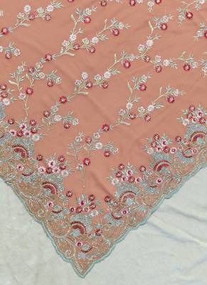 multi Georgette Saree With Thread Work 1