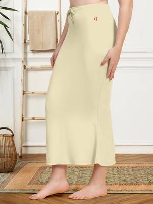 Trendmalls Women's Plain Nylon Petticoat Skirts Saree Silhouette Shape Wear set of 2 4