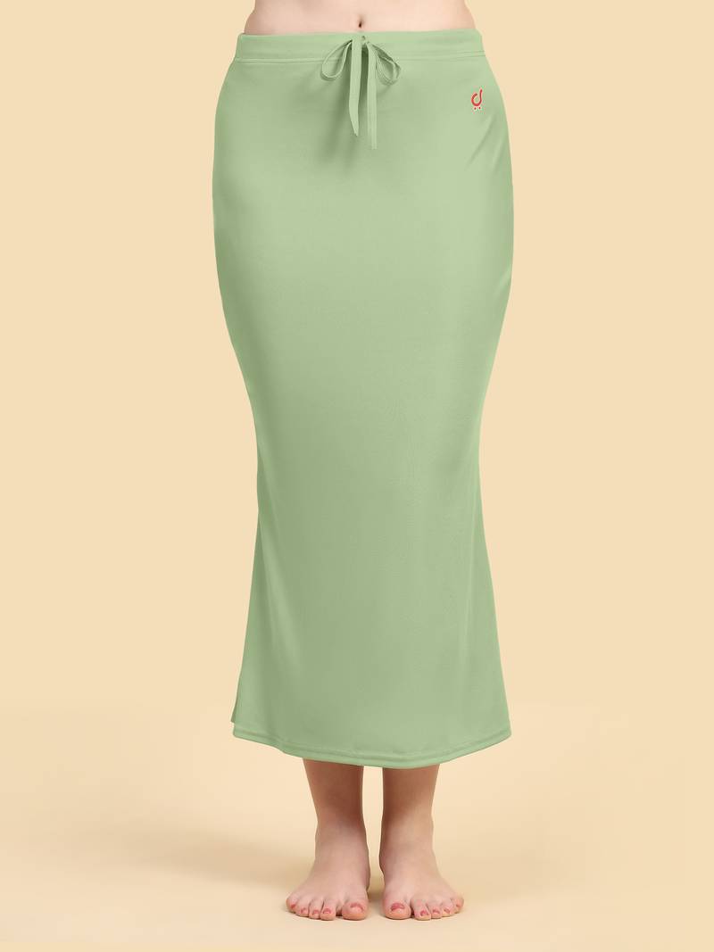 Women's Plain Nylon Petticoat Skirts Saree Silhouette Shape Wear set of 2