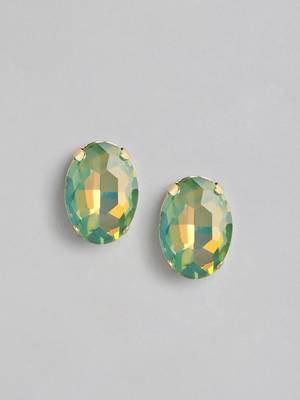  Green Color Crystal AD Gemstone-Studded Jewelry Set 3