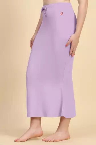 Women's Plain Nylon Petticoat Skirts Saree Silhouette Shape Wear set of 2