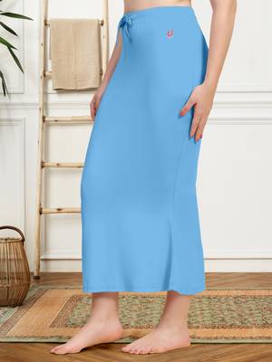 Trendmalls Plain Nylon Soft Petticoat Skirts Saree Silhouette Shape Wear set of 2 4
