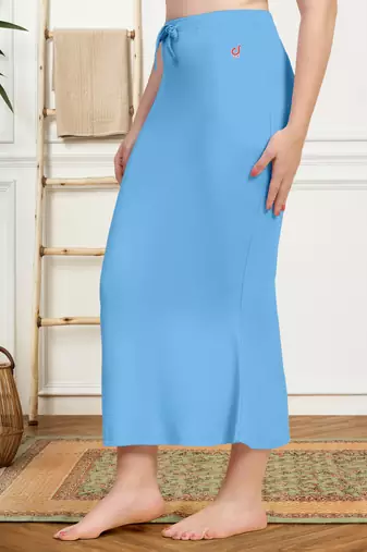 Plain Nylon Soft Petticoat Skirts Saree Silhouette Shape Wear set of 2