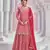 Light  pink chinon heavy embroidery  wedding palazzo suits