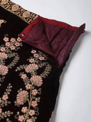 exceptional maroon embroidered lehenga set choli with dupatta 6