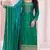 Pine green beautiful zari embroidery work girlie palazzo dress