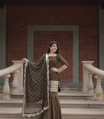 Mahendi georgette fabric designer sharara dress for bridesmaid looks