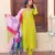 Lemon rayon fabric festive wear salwar kameez