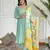 Sky blue viscosee fabric festive wear salwar kameez