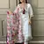 White chanderi fabric festive wear salwar kameez