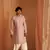 Lavender glamorous viscosee fabric chikankari embroidery work men kurta payjama