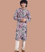 Blue stylish men's kurta payjama for trendy ceremonial looks