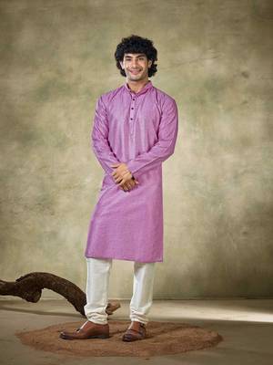 Purple viscosee fabric sequins work stunning evening wedding looks kurta payjama 1