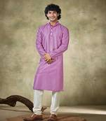 Purple viscose fabric sequins work stunning evening wedding looks kurta payjama