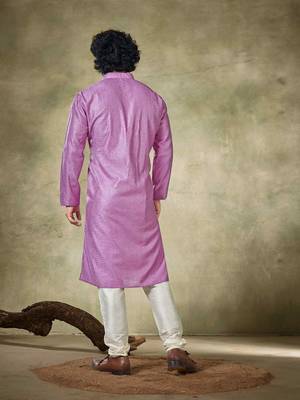 Purple viscosee fabric sequins work stunning evening wedding looks kurta payjama 2