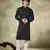 Black viscosee fabric sequins work stunning evening wedding looks kurta payjama