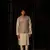Grey ethnic indian wedding wear kurta payjama with nehru jacket for classy looks