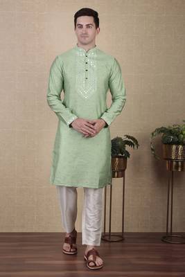 Pista jacquard silk style stunning kurta payjama for men 1