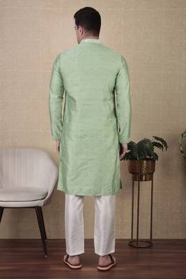 Pista jacquard silk style stunning kurta payjama for men 2