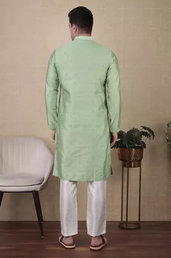 Pista jacquard silk style stunning kurta payjama for men