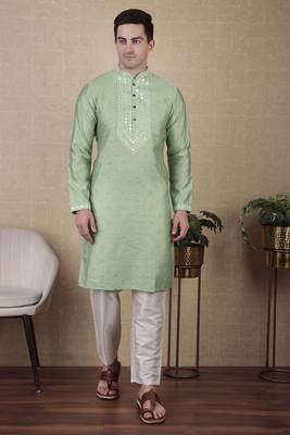 Pista jacquard silk style stunning kurta payjama for men 3