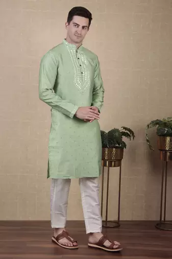 Pista jacquard silk style stunning kurta payjama for men