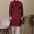 Maroon jacquard silk style stunning kurta payjama for men