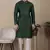 Green jacquard silk style stunning kurta payjama for men