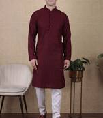 maroon beautiful sequins embroidery kurta payjama set