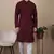 maroon beautiful sequins embroidery kurta payjama set
