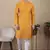 Yellow beautiful sequins embroidery work bollywood style festive kurta payjama set
