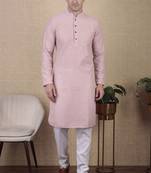 Pink beautiful sequins embroidery work bollywood style festive kurta payjama set