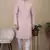 Pink beautiful sequins embroidery work bollywood style festive kurta payjama set