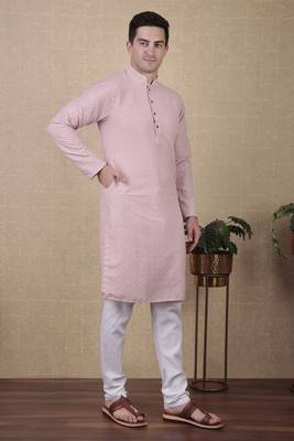Pink beautiful sequins embroidery work bollywood style festive kurta payjama set 4