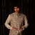 Grey festive and ceremonial wear men's ethnic printed jacket