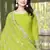 Parrot Colour Fox Georgette Fabric Gown With Dupatta And Pent