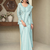 Light Sky Blue embroiderd art silk saree with jacket