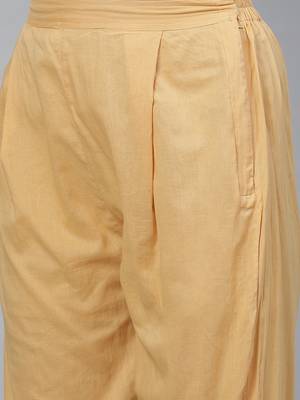 Hand embroidered pink cotton lucknowi chikankari kurta with palazzo 5