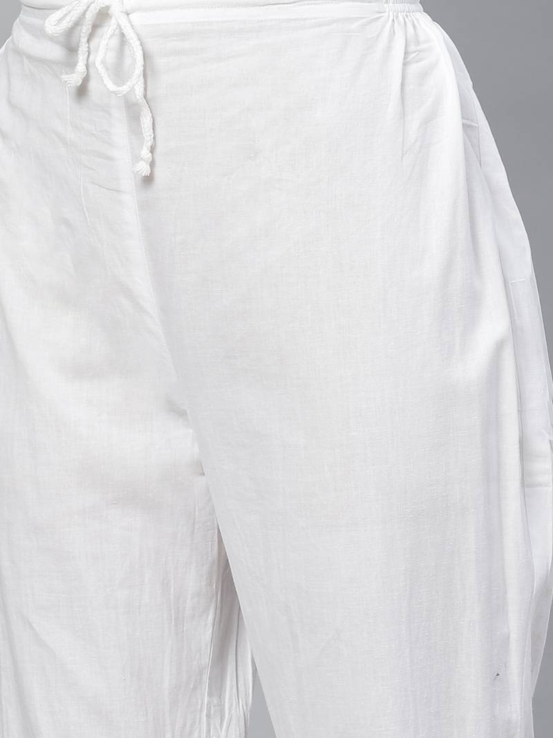 Hand embroidered blue georgette lucknowi chikankari kurta with palazzo