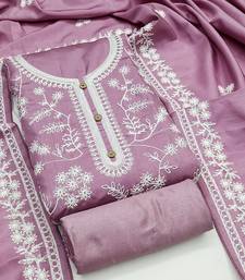 Heavy thread embroidery and hand work with deisngner thread work dupatta jalpari silk dress material