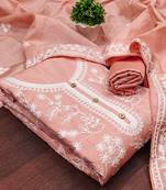 Heavy thread embroidery and hand work with deisngner thread work dupatta jalpari silk dress material